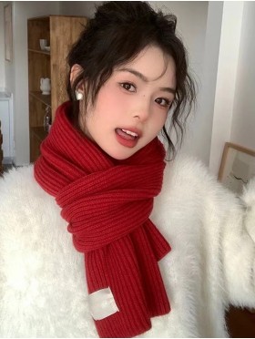 Warm Knitted Wool Soft Scarf 